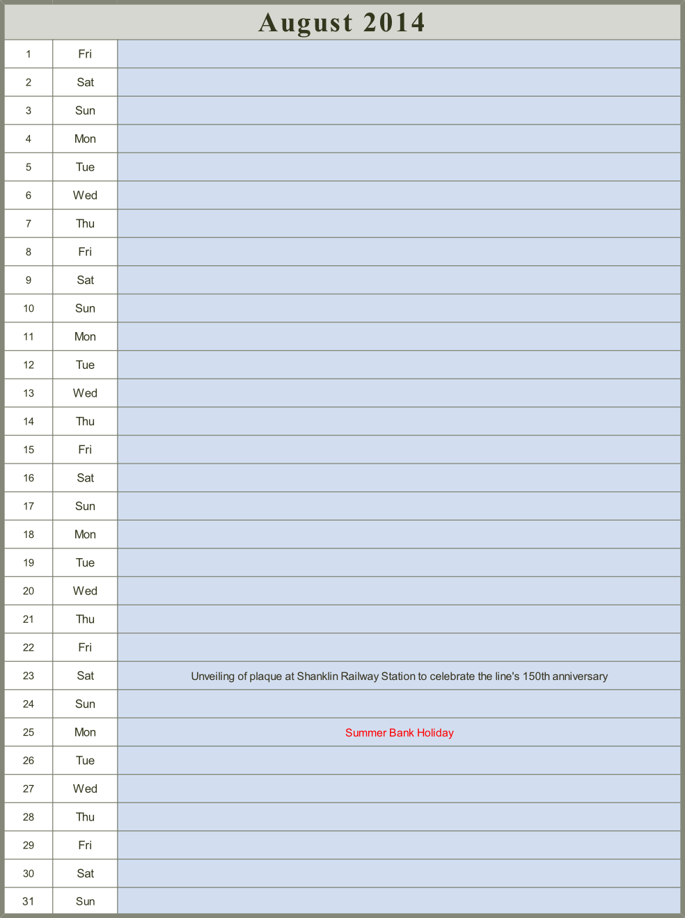 Calendar